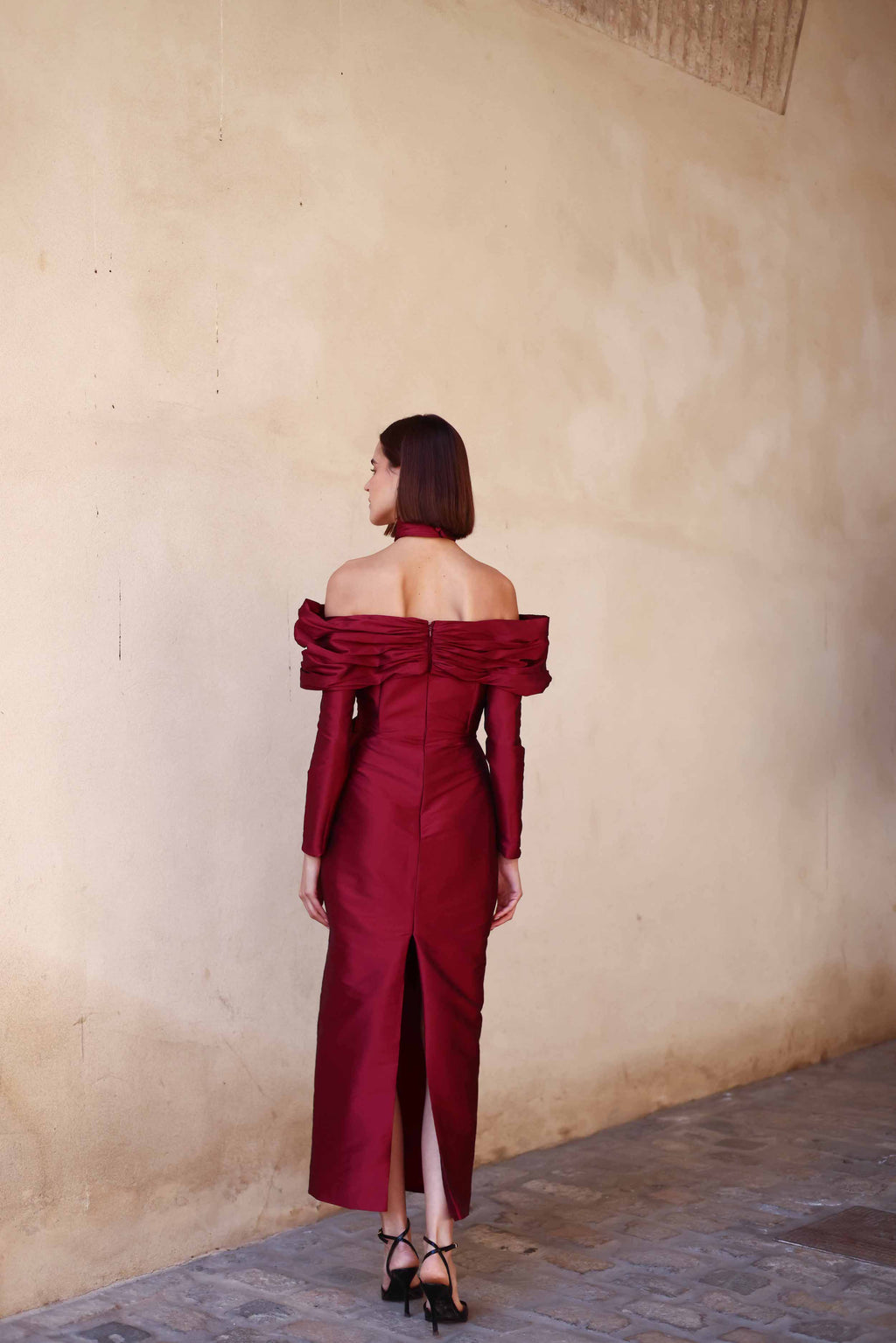 VESTIDO ÓPALO BURGUNDY